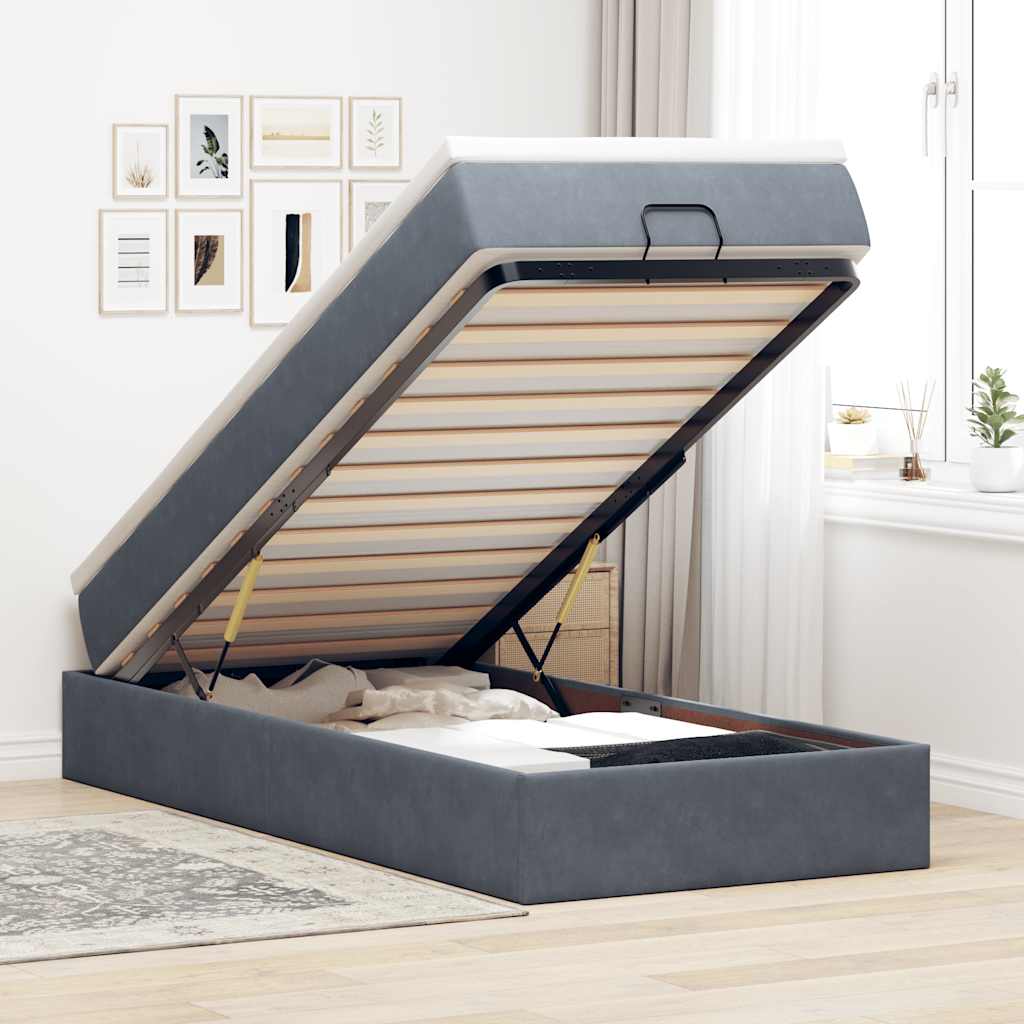 Ottoman-Bett Mit Matratze Samt