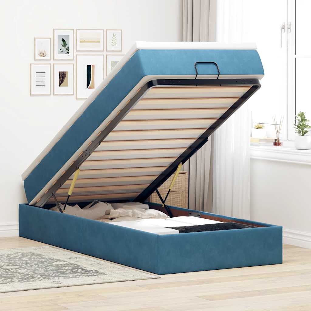 Ottoman-Bett Mit Matratze Samt