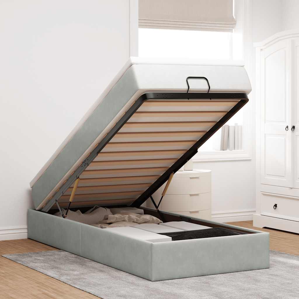Ottoman-Bett Mit Matratze Samt