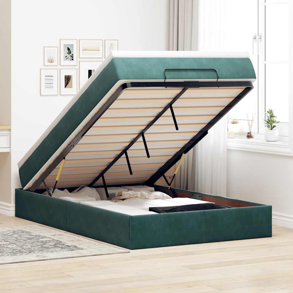 Ottoman-Bett Mit Matratze Samt