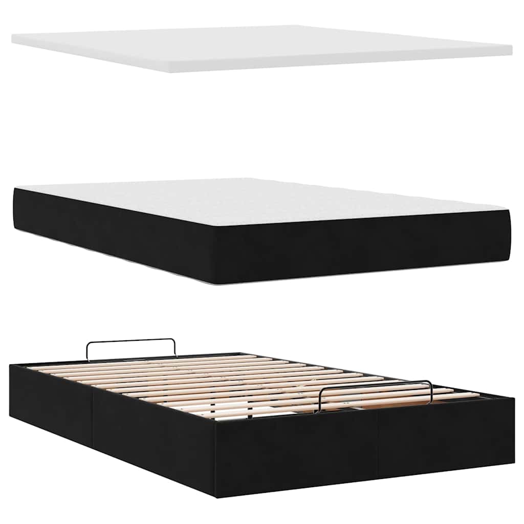 Ottoman-Bett Mit Matratze Samt