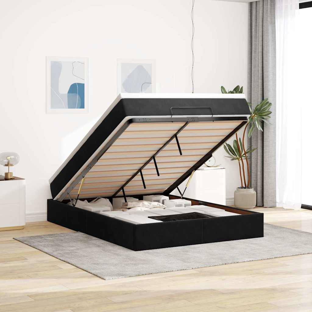 Ottoman-Bett Mit Matratze Samt