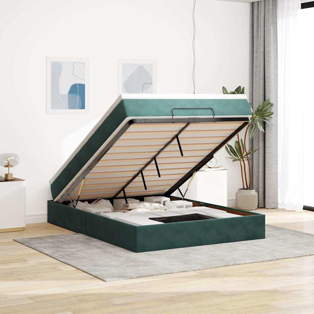 Ottoman-Bett Mit Matratze Samt