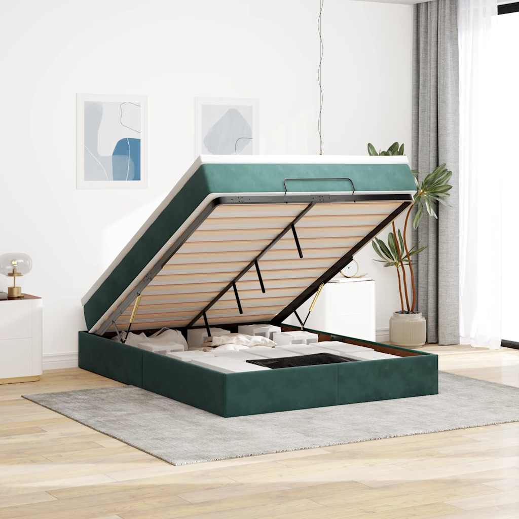 Ottoman-Bett Mit Matratze Samt