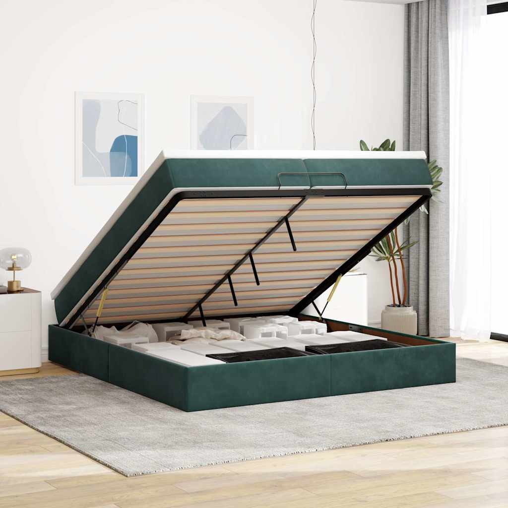 Ottoman-Bett Mit Matratze Samt