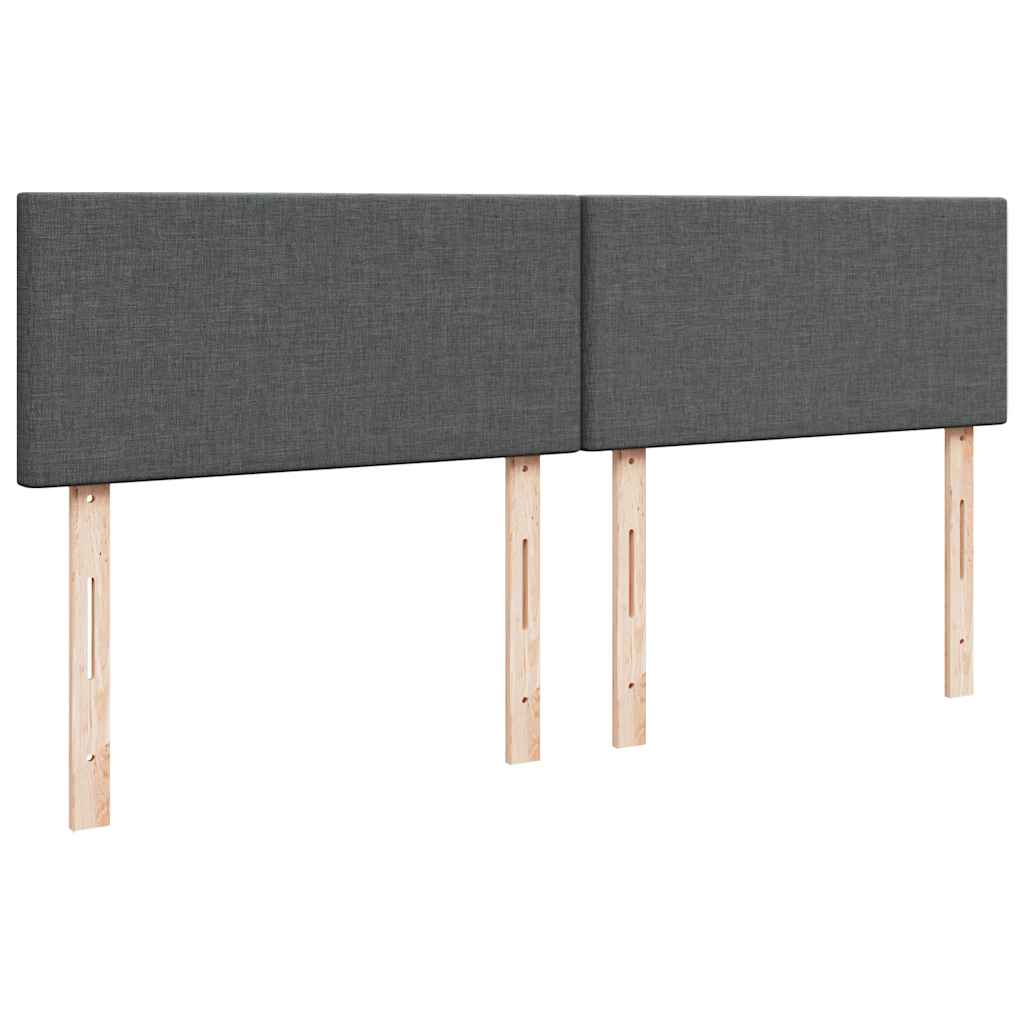 Ottoman-Bett Mit Matratze Stoff Dunkelgrau