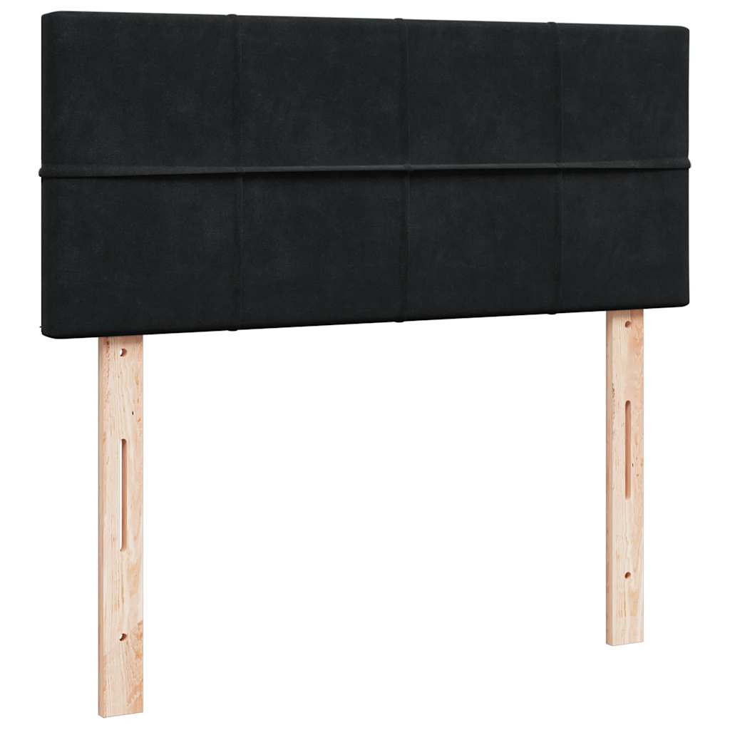 Ottoman-Bett Mit Matratze Samt Schwarz