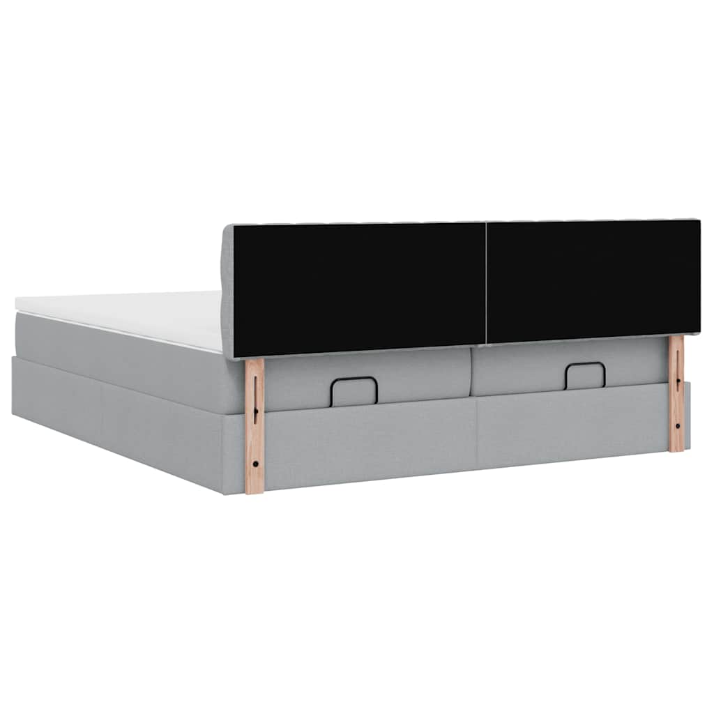 Ottoman-Bett Mit Matratzen Stoff