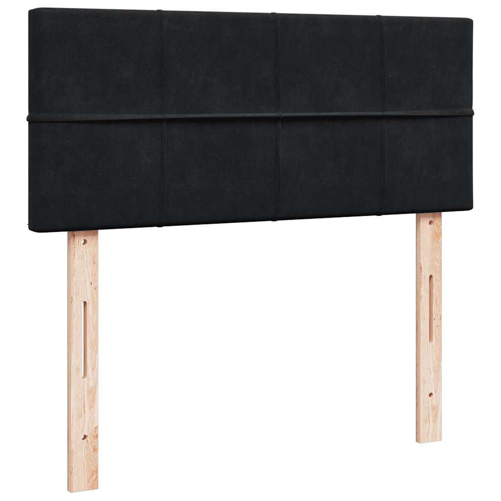 Ottoman-Bett Mit Matratze & Leds Samt Schwarz