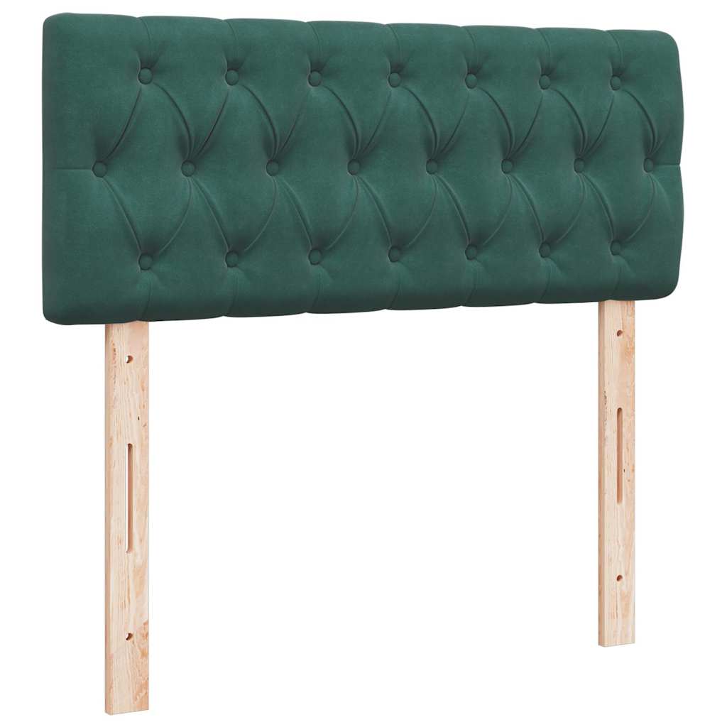 Ottoman-Bett Mit Matratze & Leds Samt Dunkelgrün
