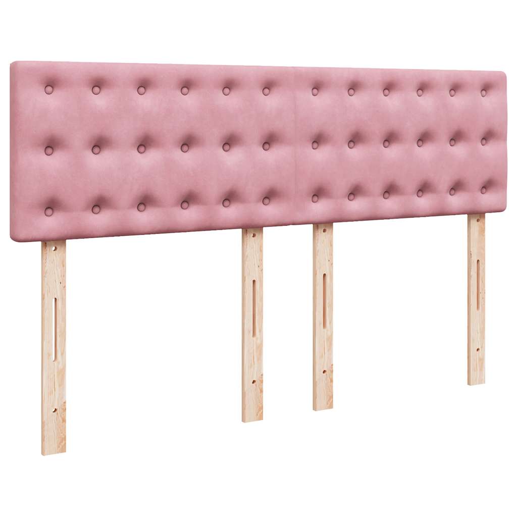 Ottoman-Bett Mit Matratze & Leds Samt Rosa