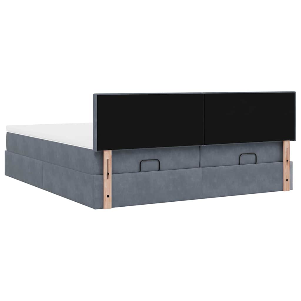 Ottoman-Bett Mit Matratzen & Leds Samt