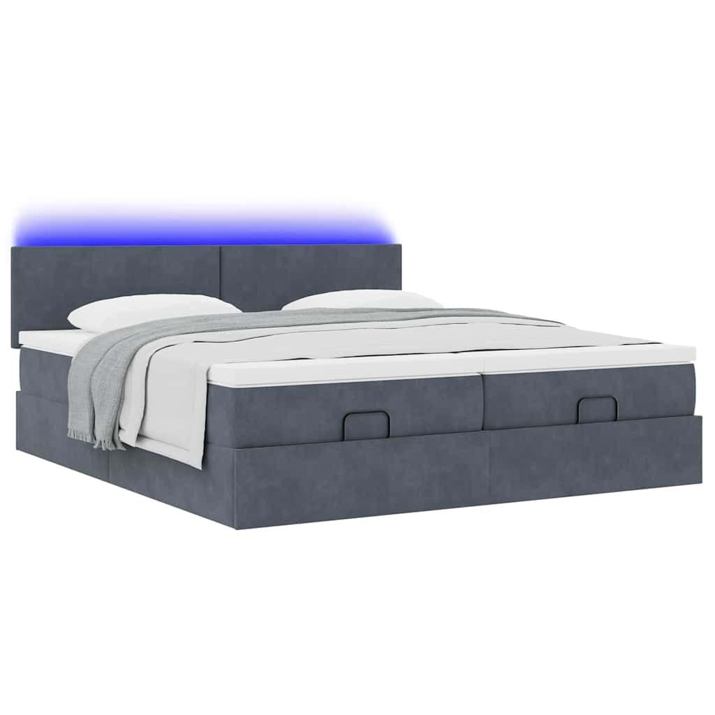 Ottoman-Bett Mit Matratzen & Leds Samt