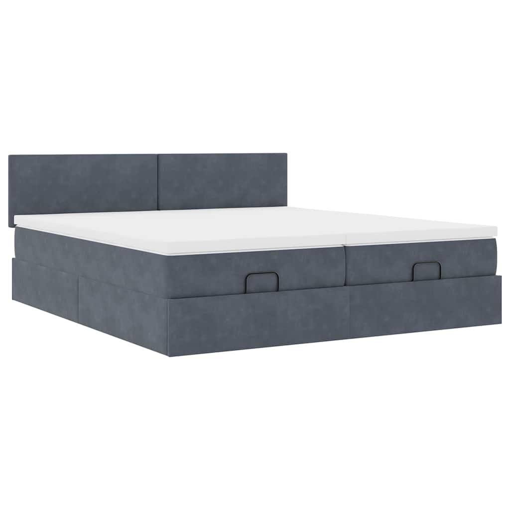 Ottoman-Bett Mit Matratzen & Leds Samt