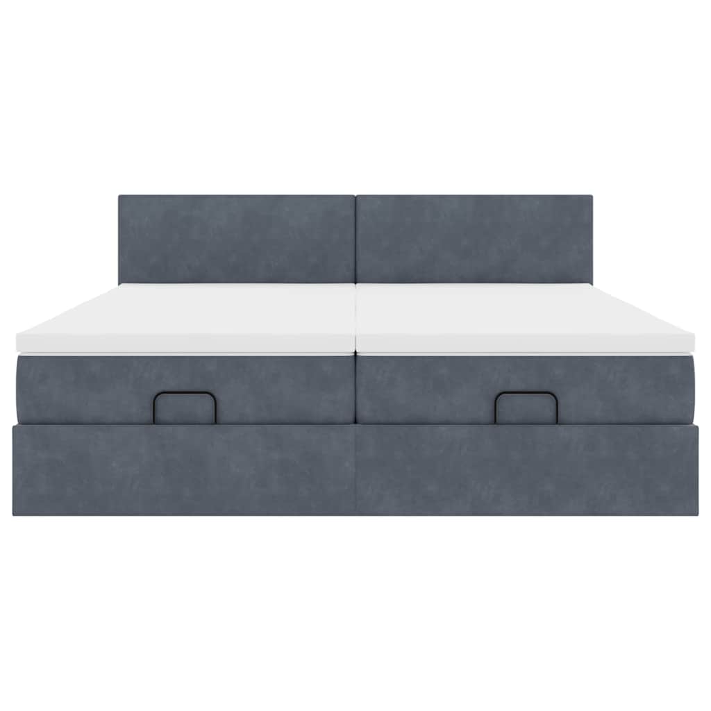 Ottoman-Bett Mit Matratzen & Leds Samt