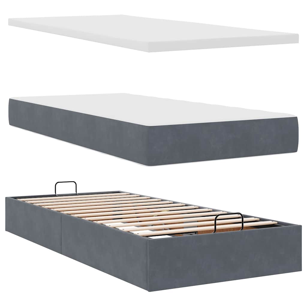 Ottoman-Bett Mit Matratzen & Leds Samt