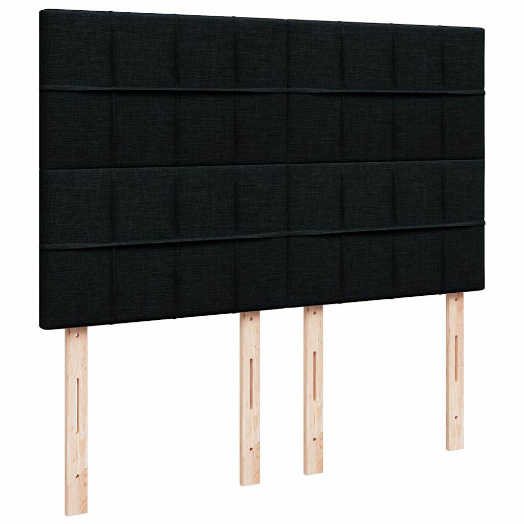 Ottoman-Bett Mit Matratze Stoff Schwarz