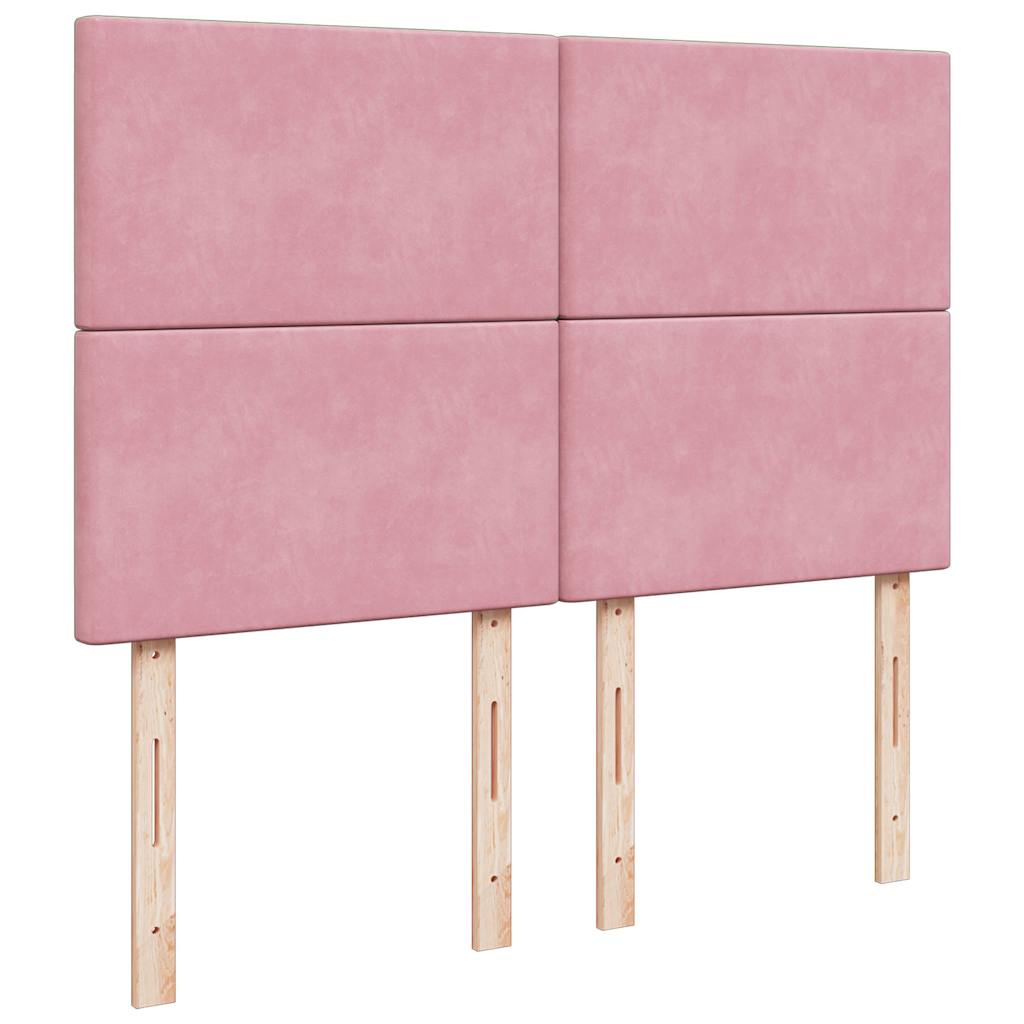 Ottoman-Bett Mit Matratzen Samt Rosa