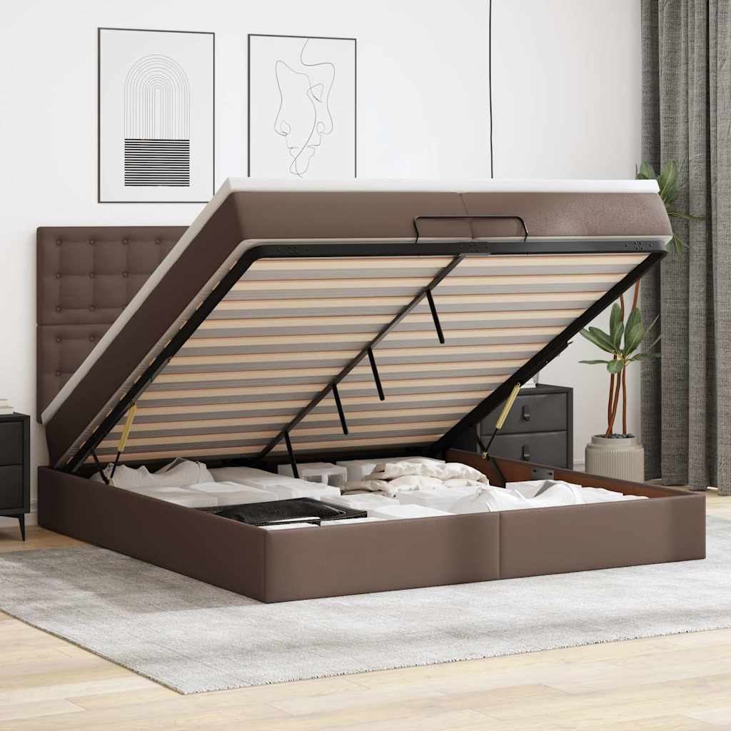 Ottoman-Bett Mit Matratzen Samt Schwarz