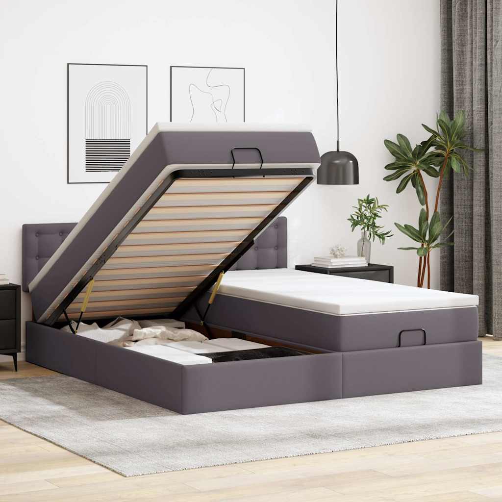 Ottoman-Bett Mit Matratzen Samt Dunkelgrün