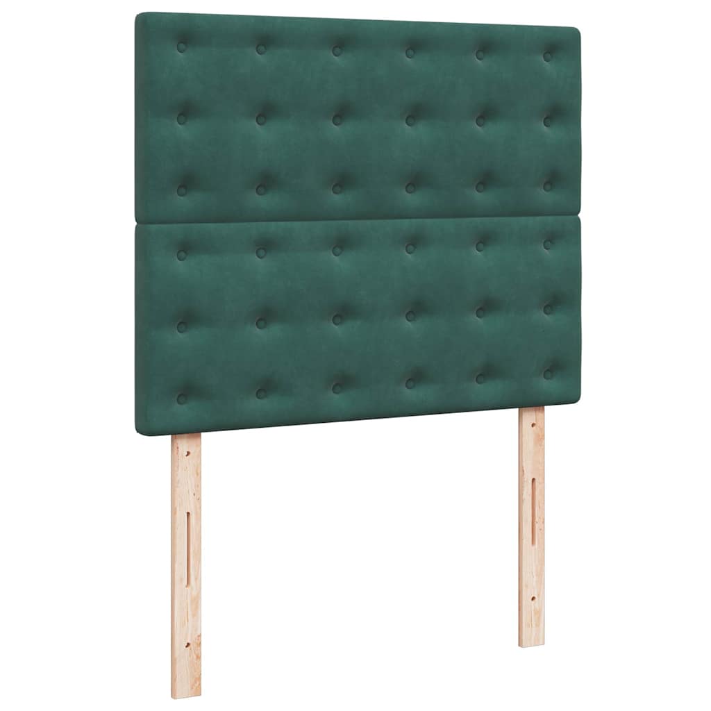 Ottoman-Bett Mit Matratzen Samt Dunkelgrün