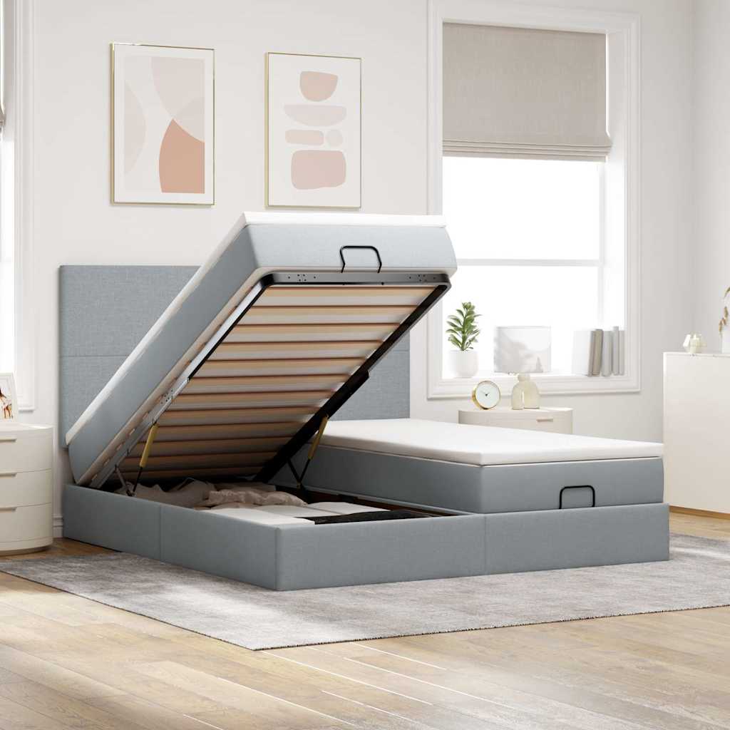 Ottoman-Bett Mit Matratzen Stoff