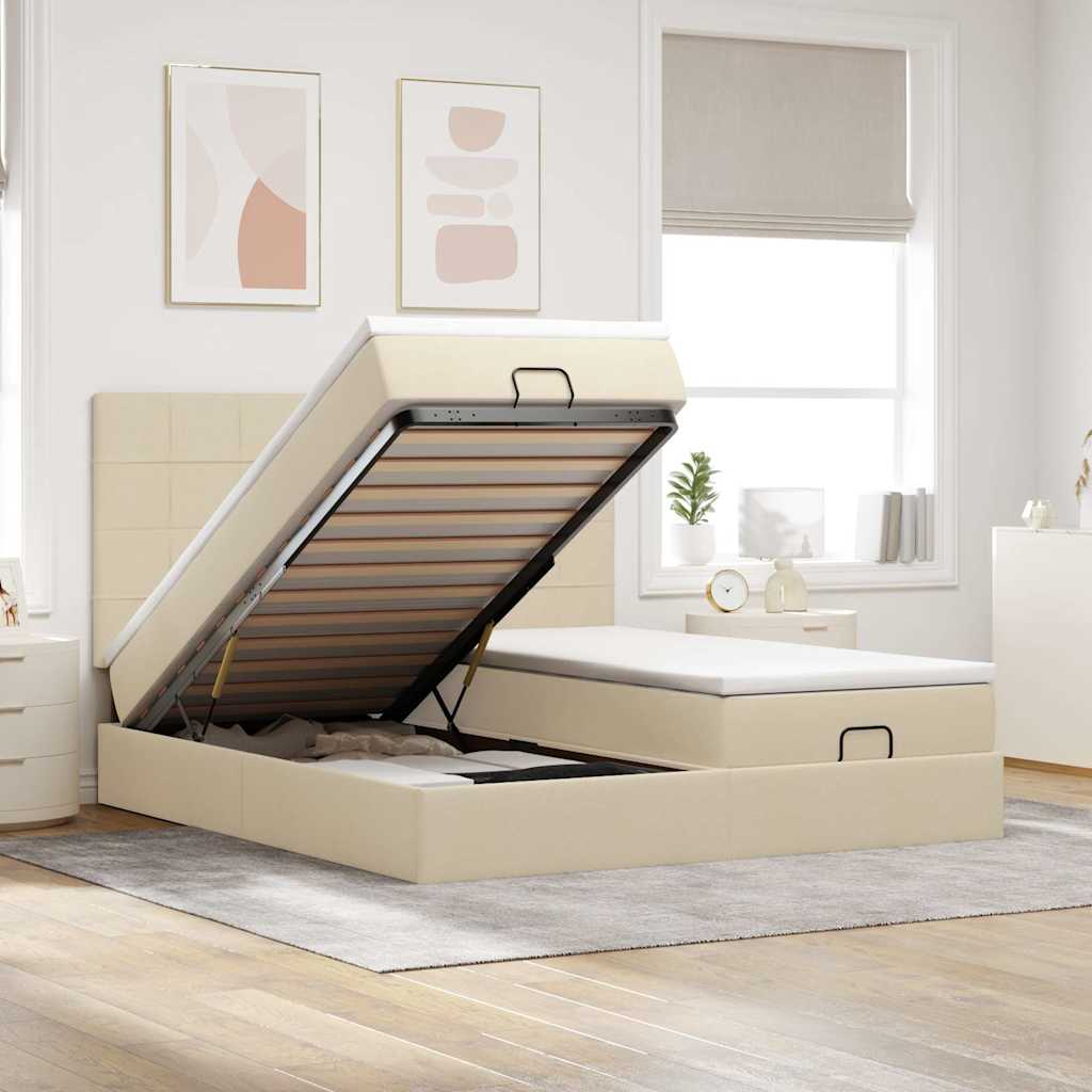 Ottoman-Bett Mit Matratzen Stoff