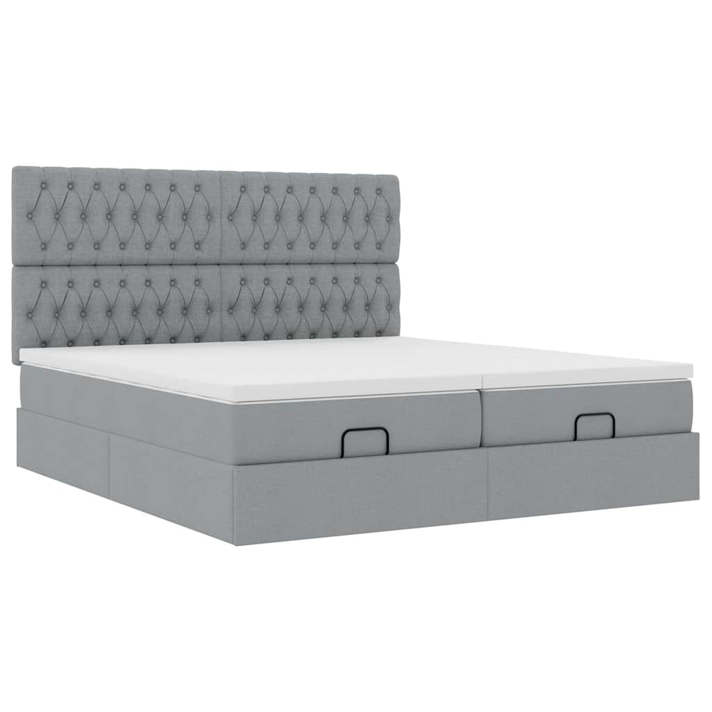 Ottoman-Bett Mit Matratzen Stoff