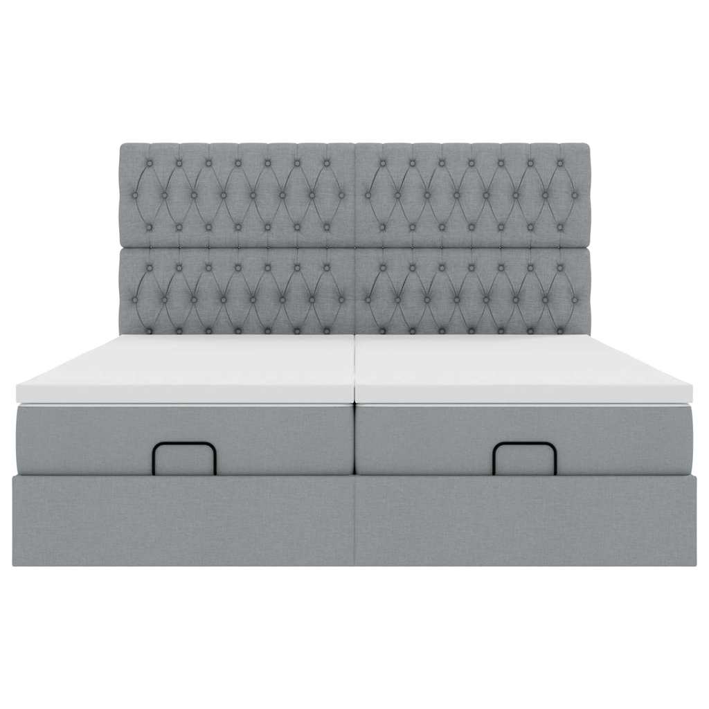 Ottoman-Bett Mit Matratzen Stoff