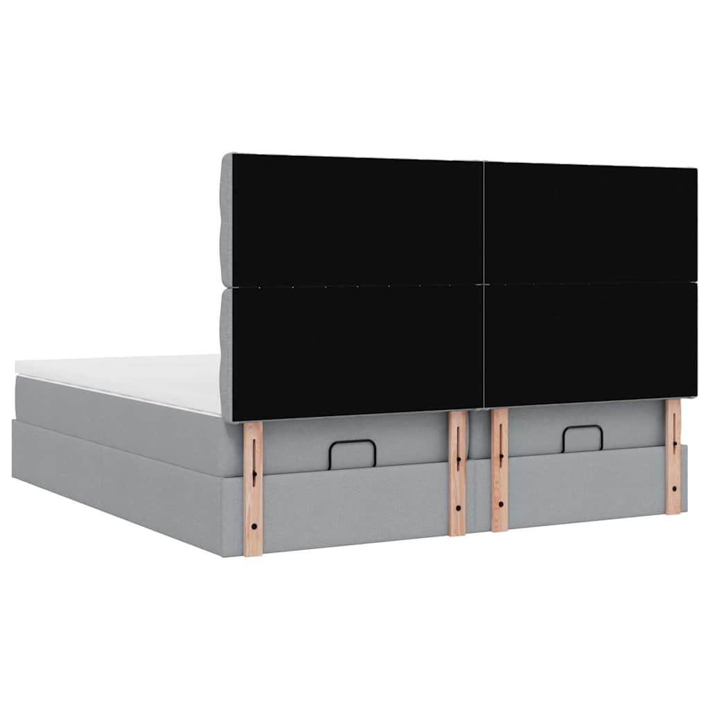Ottoman-Bett Mit Matratzen Stoff