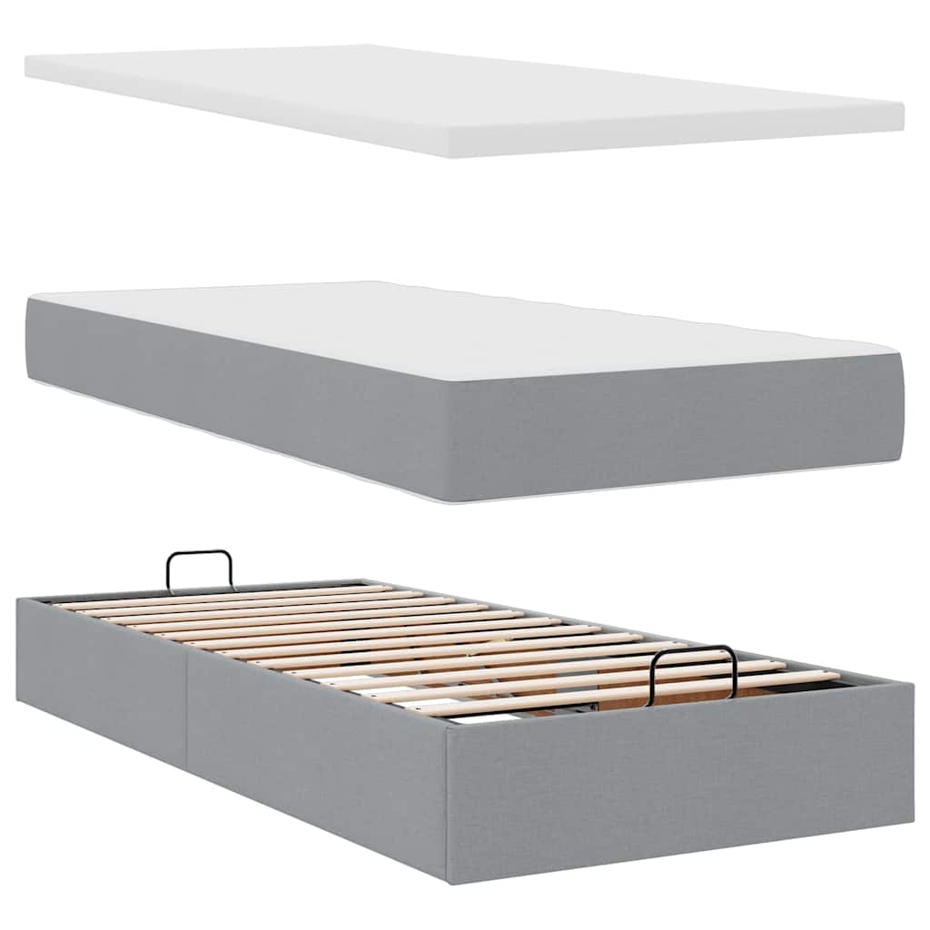 Ottoman-Bett Mit Matratzen Stoff
