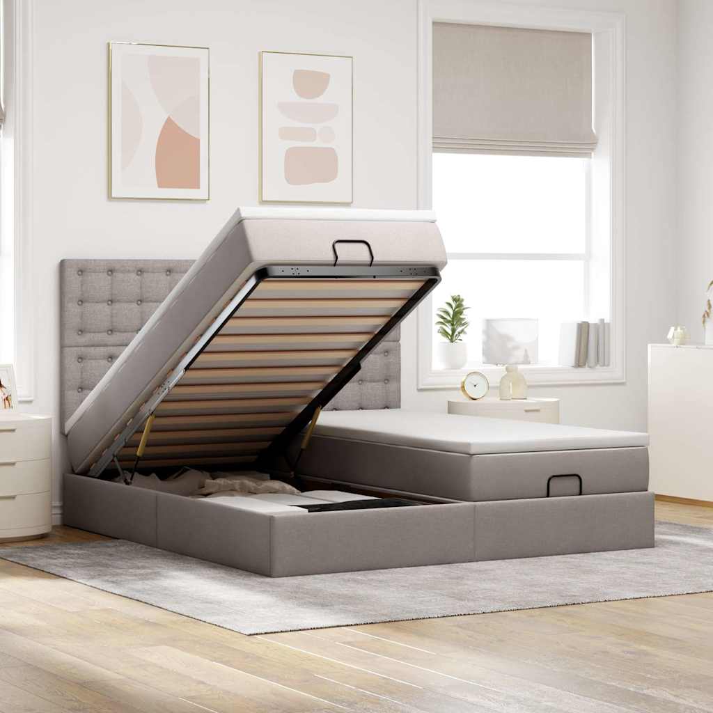 Ottoman-Bett Mit Matratzen Stoff