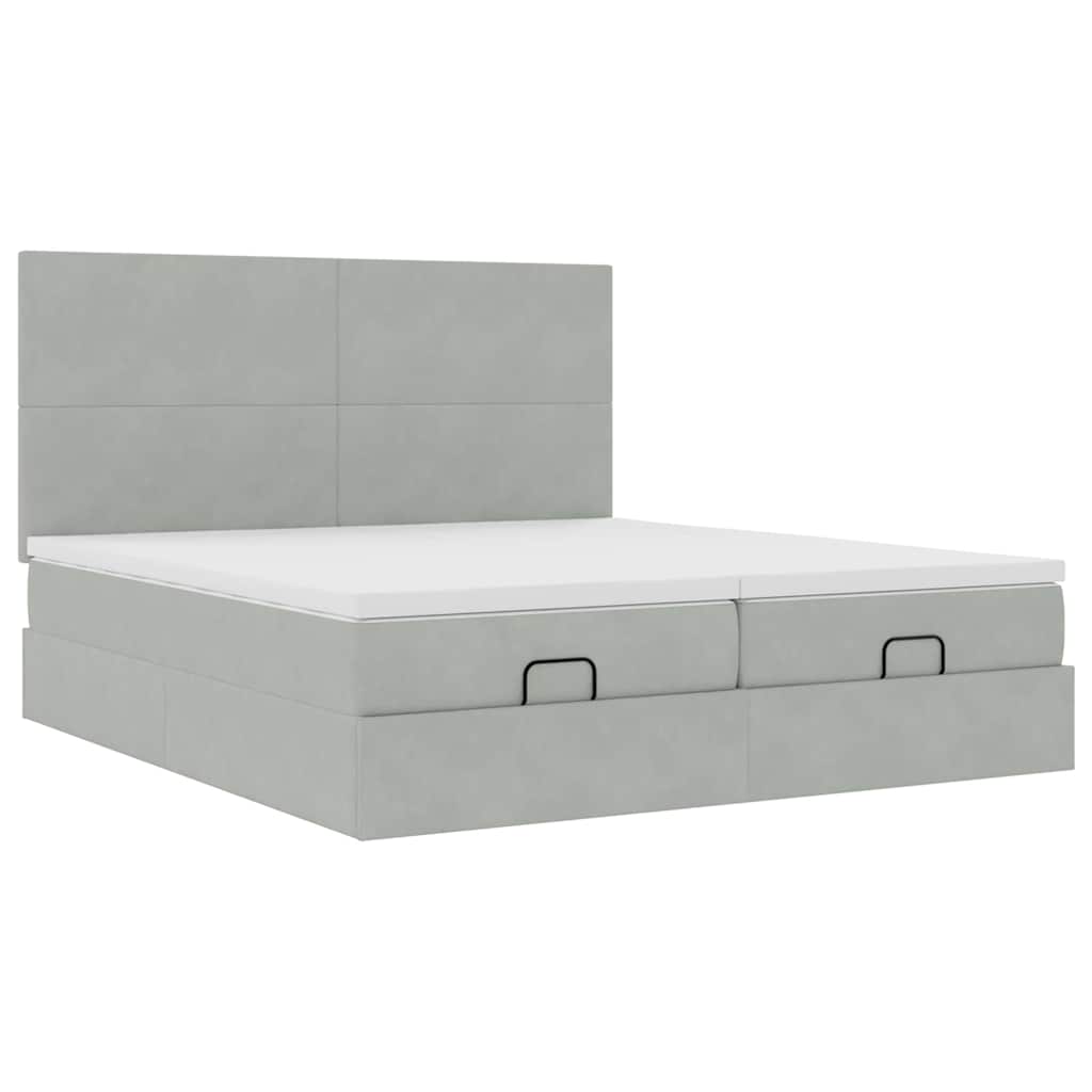 Ottoman-Bett Mit Matratzen Samt