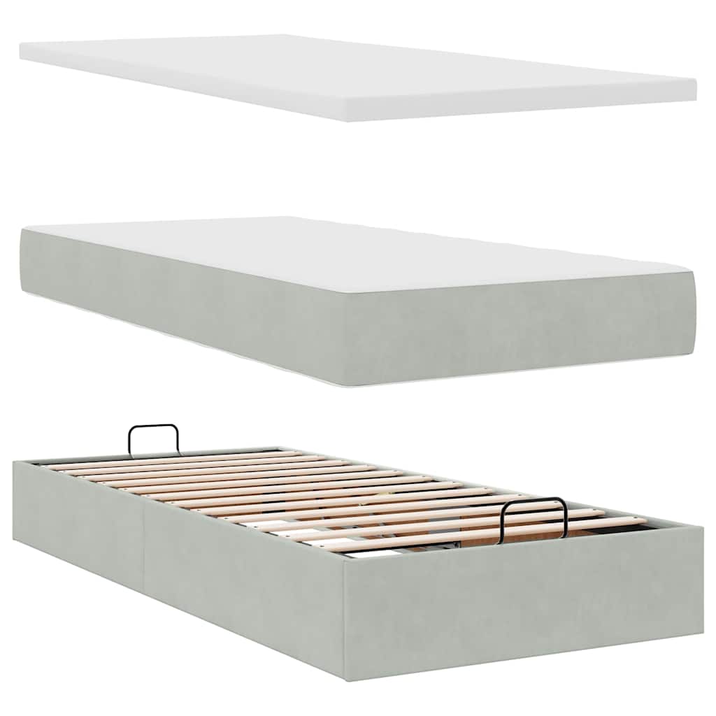 Ottoman-Bett Mit Matratzen Samt
