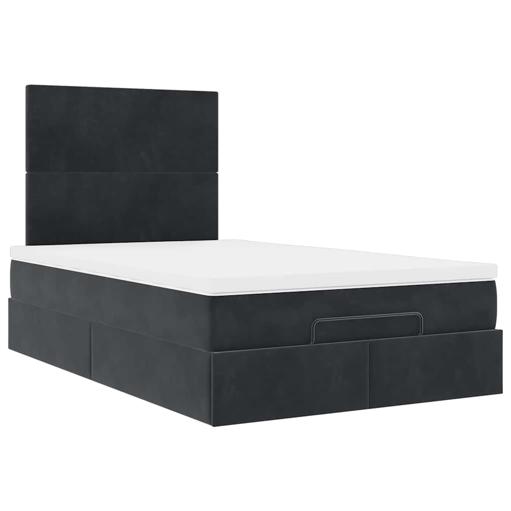 Ottoman-Bett Mit Matratzen & Leds Samt Schwarz