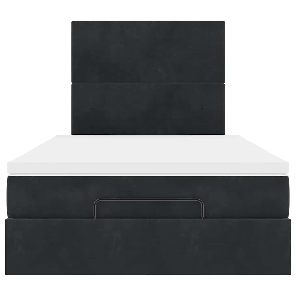 Ottoman-Bett Mit Matratzen & Leds Samt Schwarz