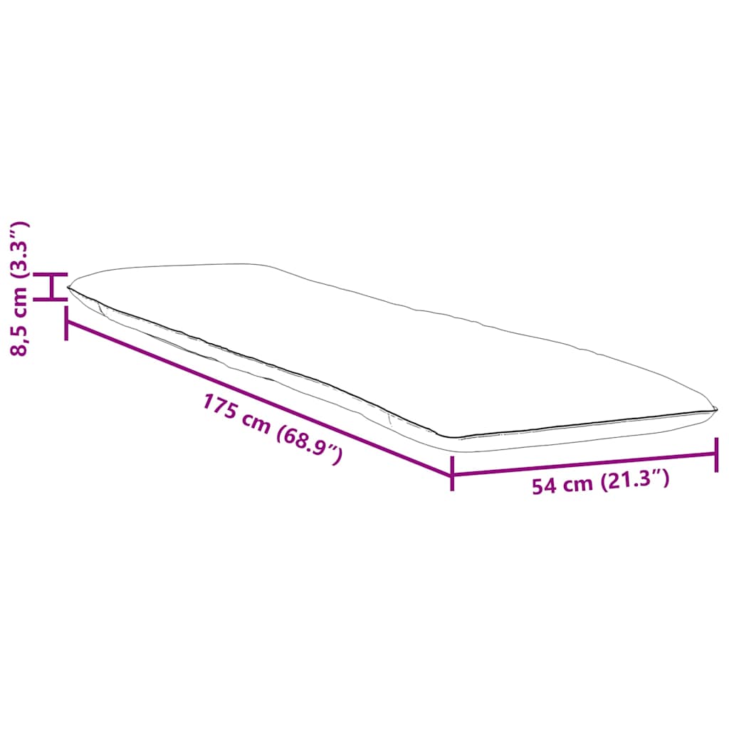 Sonnenliege Klappbar 175X54X8,5 Cm Oxford-Gewebe