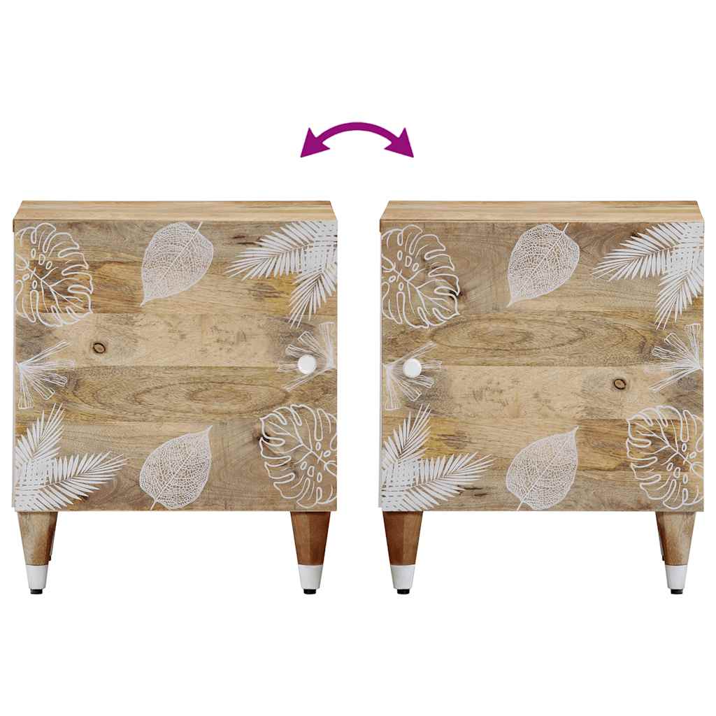 Nachttisch 40X33,5X46 Cm Massivholz Mango