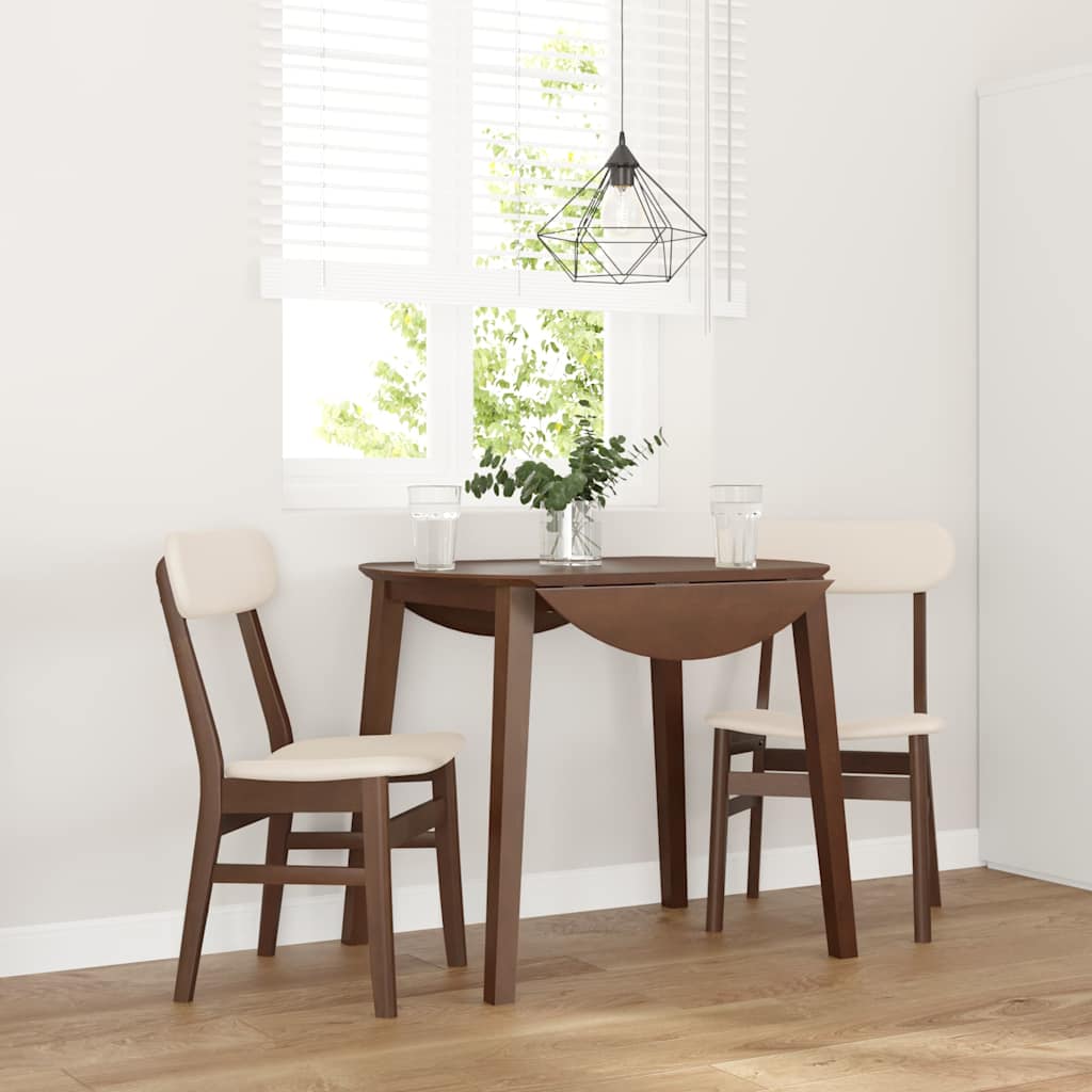 Esszimmerstühle Mit Kissen 2 Stk. Weiß Massivholz Gummibaum