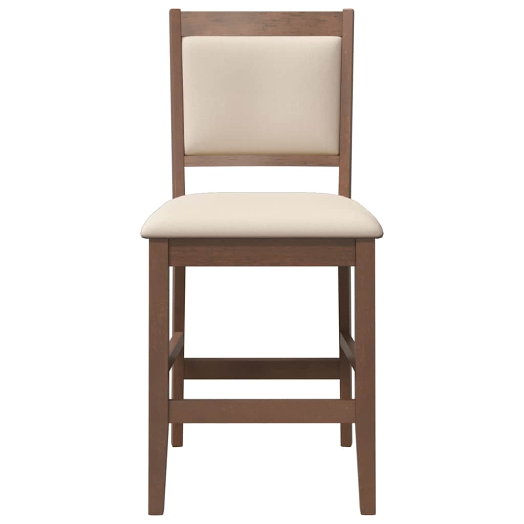 Barhocker Mit Kissen 2 Stk. Braun Massivholz Gummibaum