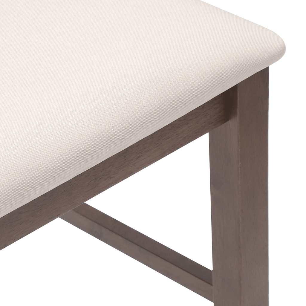 Barhocker Mit Kissen 2 Stk. Braun Massivholz Gummibaum