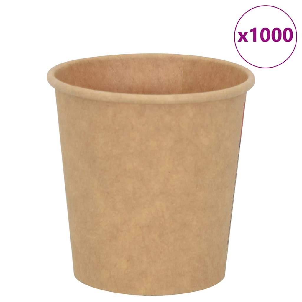 Pappbecher 1000 Stk. 8Oz 200Ml Braun