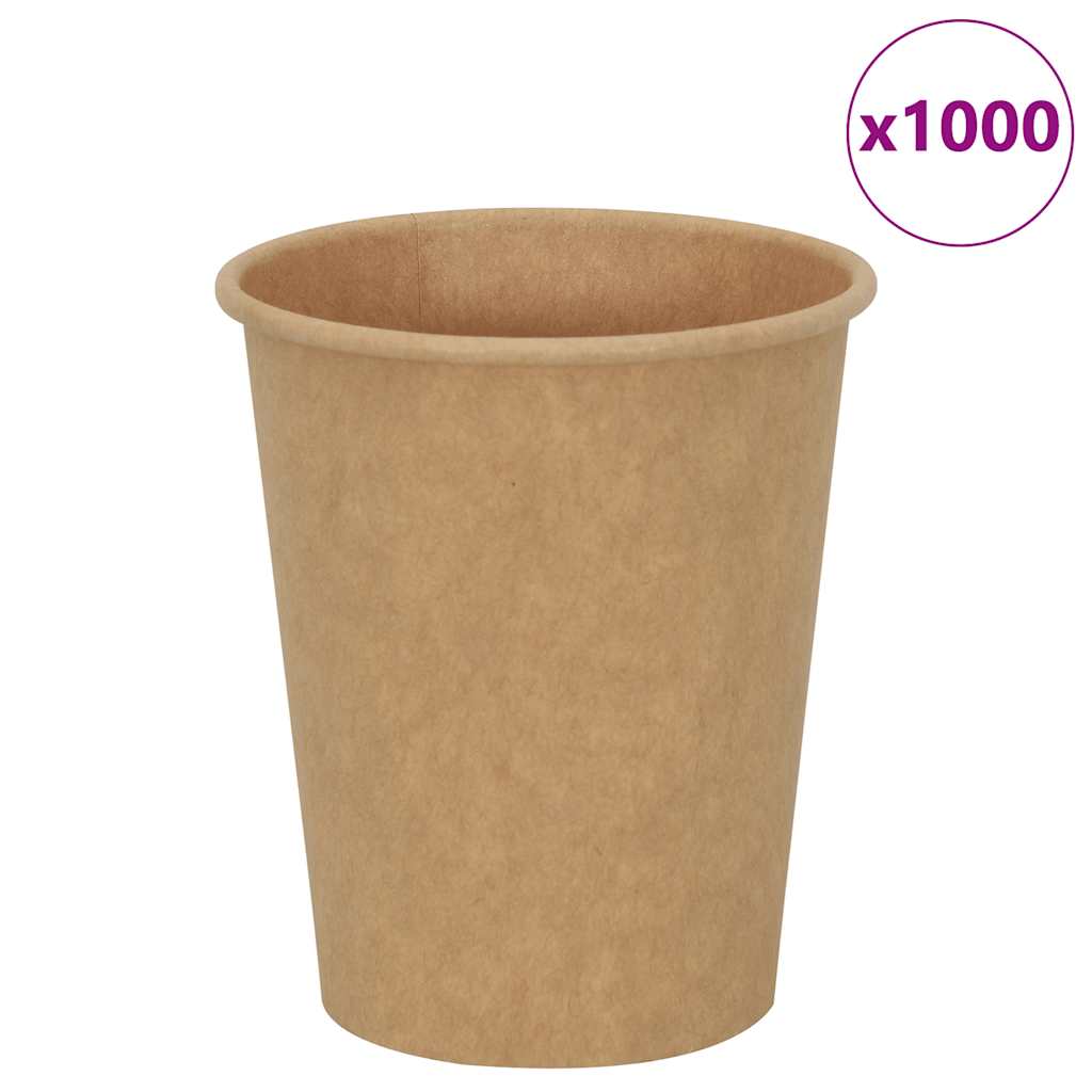 Pappbecher 1000 Stk. 8Oz 200Ml Braun