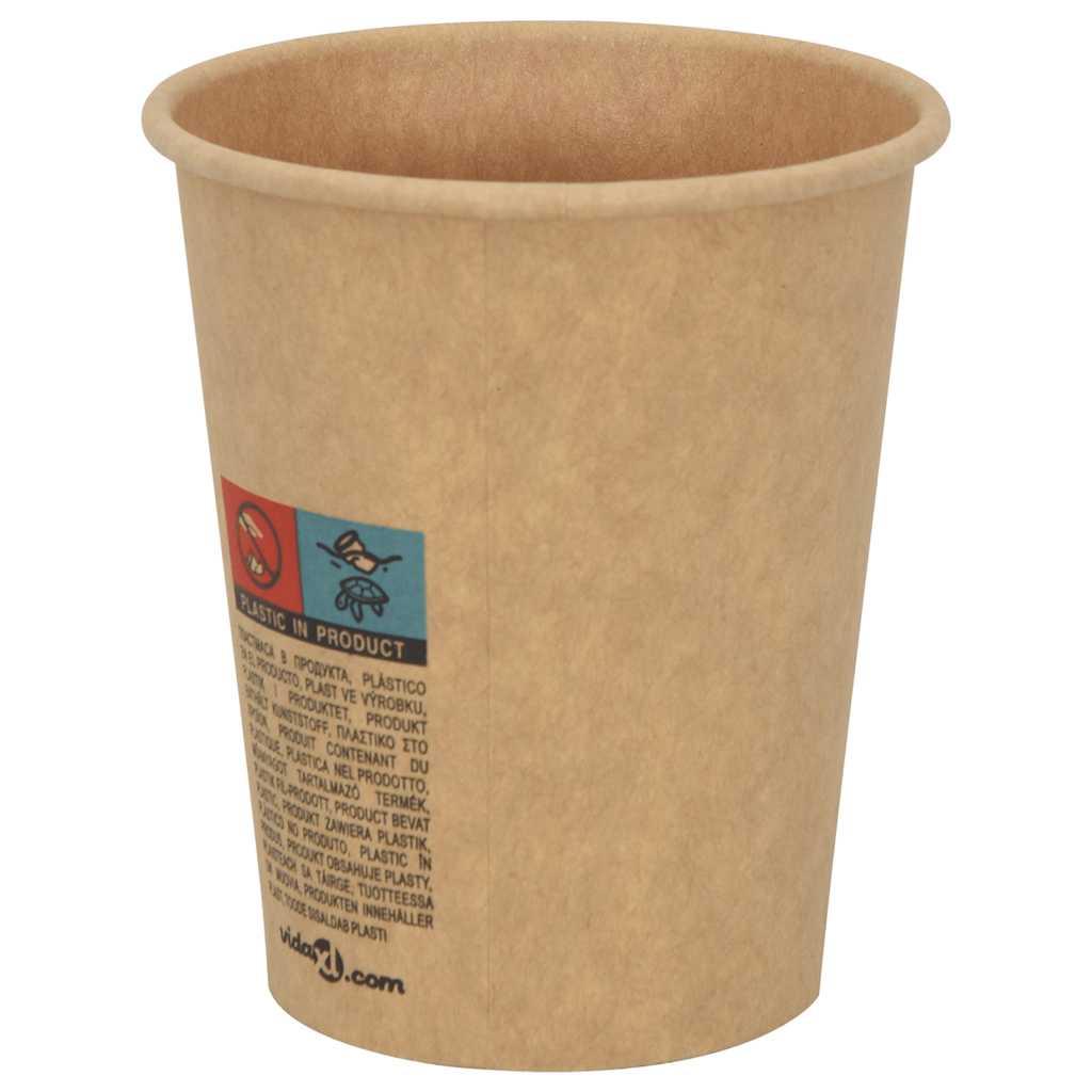 Pappbecher 1000 Stk. 8Oz 200Ml Braun