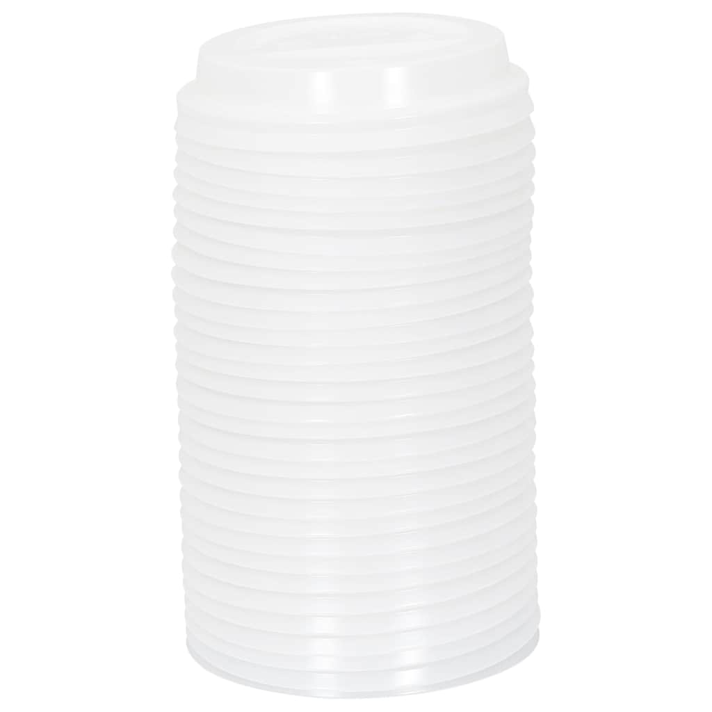 Deckel Für Pappbecher Ø 12Oz 16Oz 1000Stk. Weiß Kunststoff