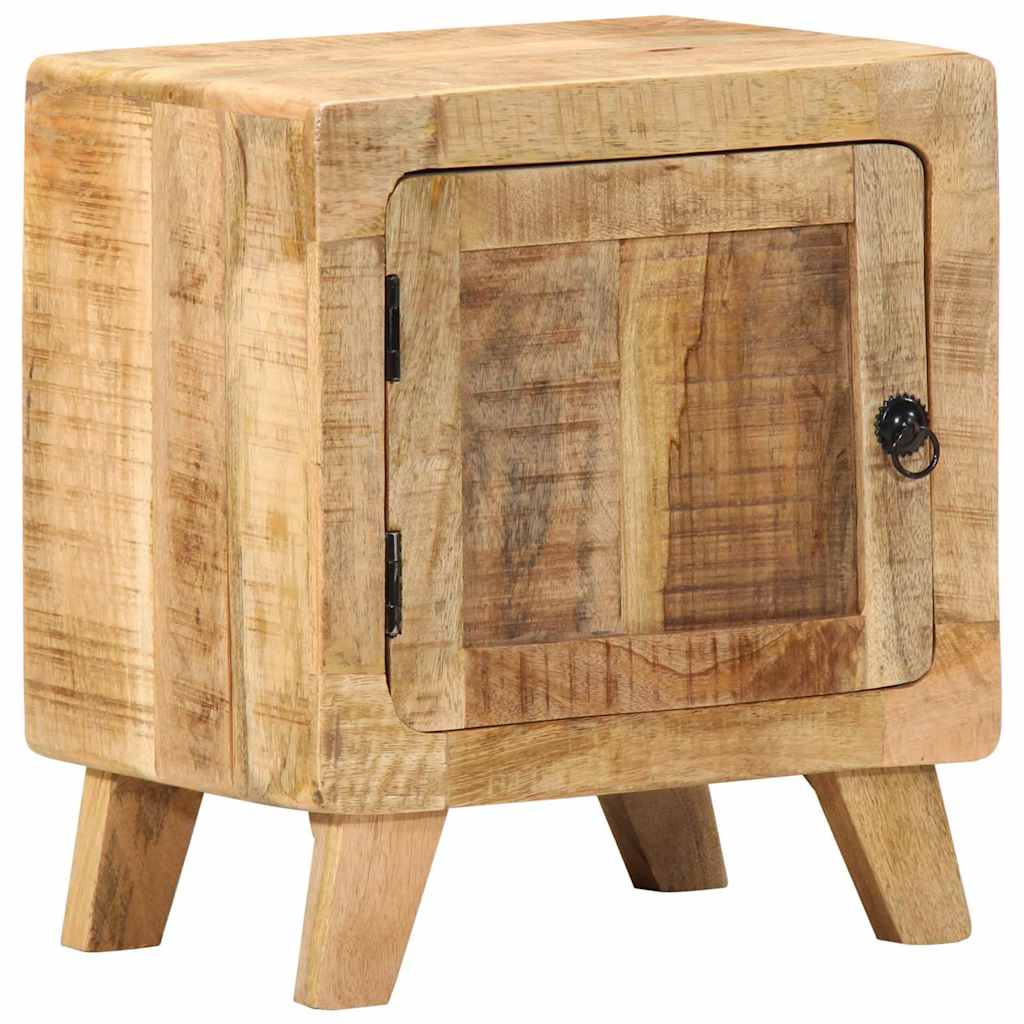 Nachttisch 2 Stk. 40X32X46 Cm Raues Massivholz Mango