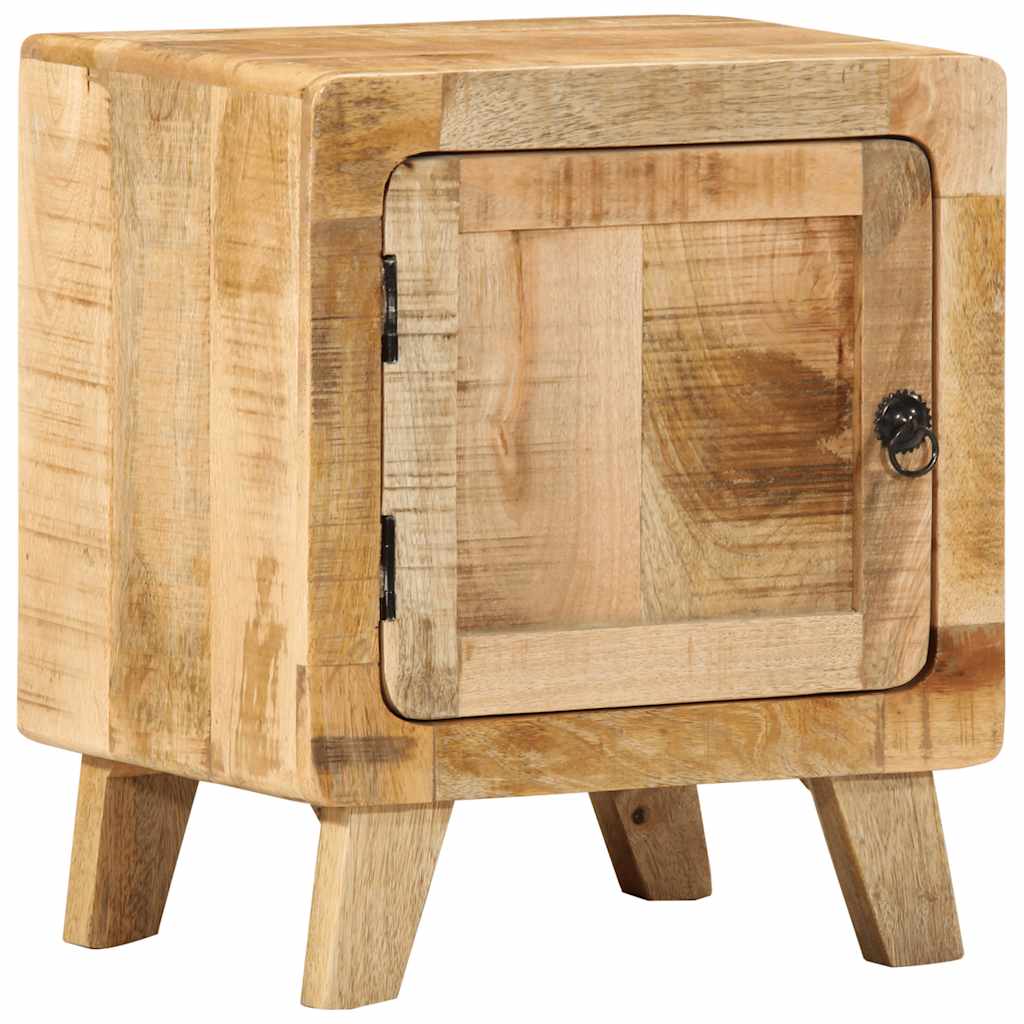 Nachttisch 2 Stk. 40X32X46 Cm Raues Massivholz Mango