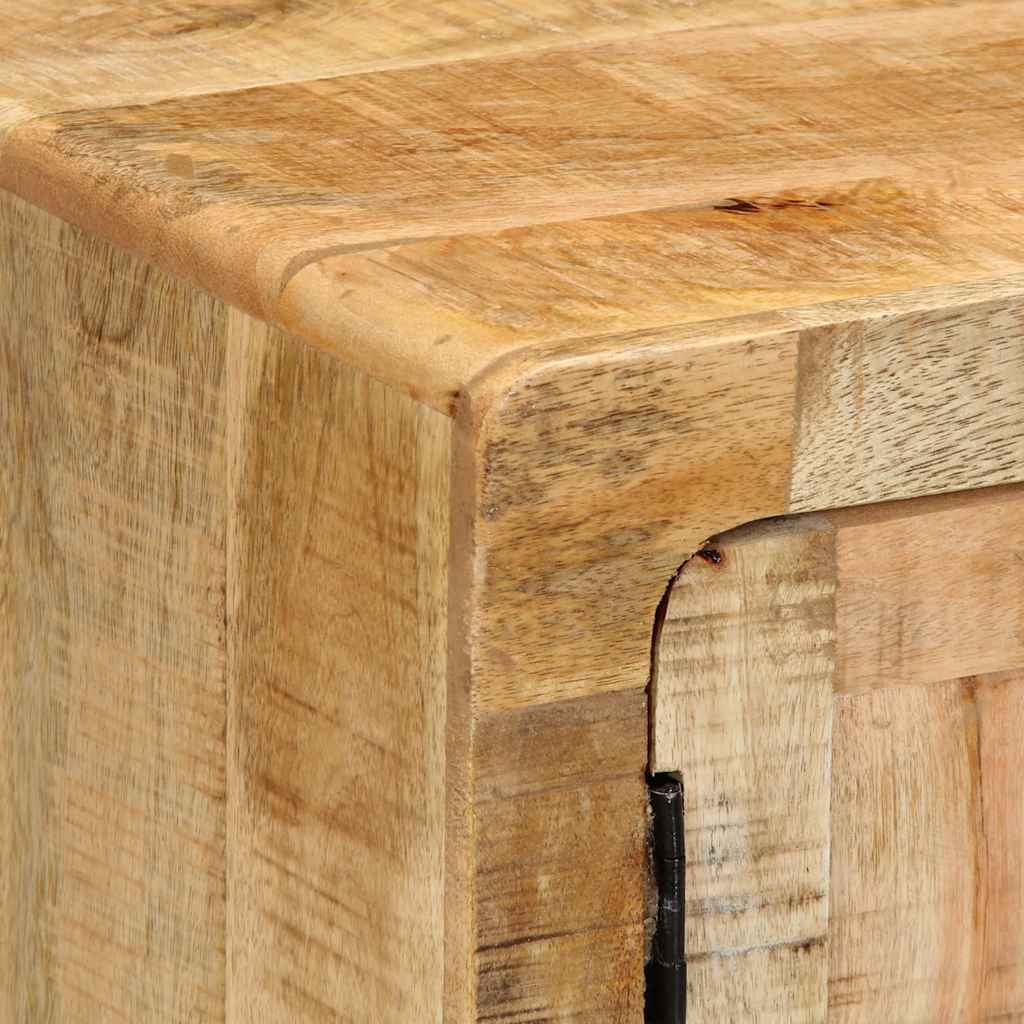 Nachttisch 2 Stk. 40X32X46 Cm Raues Massivholz Mango