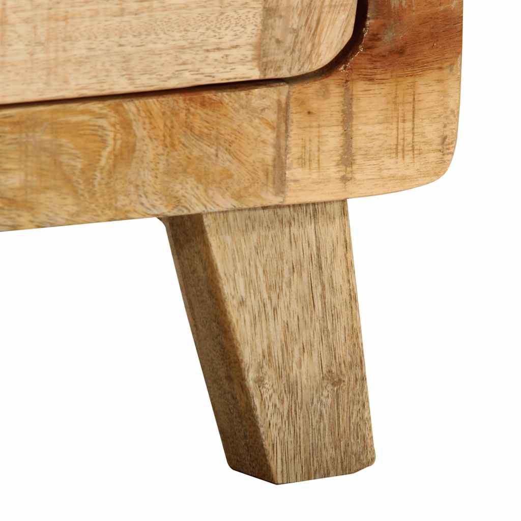 Nachttisch 2 Stk. 40X32X46 Cm Raues Massivholz Mango