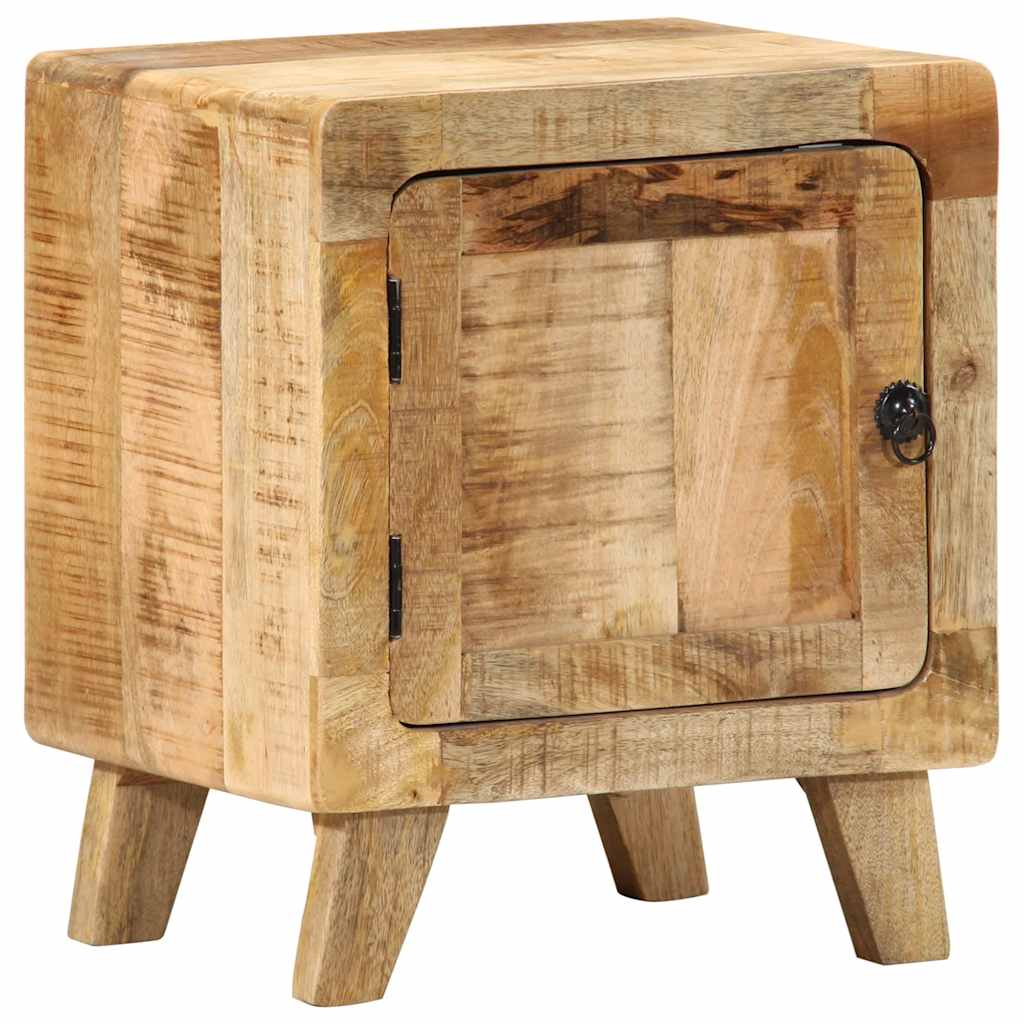 Nachttisch 2 Stk. 40X32X46 Cm Raues Massivholz Mango
